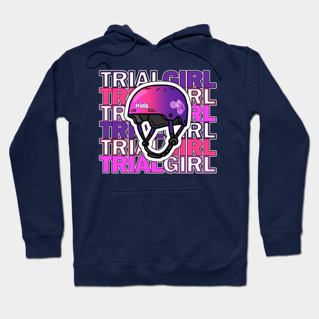 TRIAL GIRL trials bike racing motor cycling sport chick Hoodie by ALLEBASIdesigns